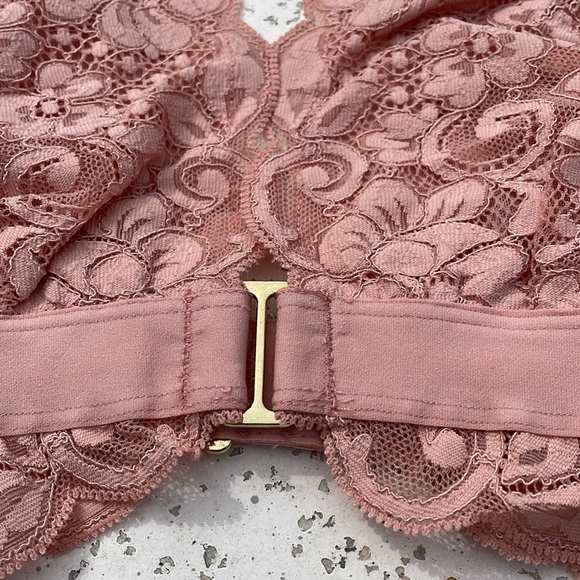 Dusty Pink Lace Free People We Are HAH Got Ur Back Bra in Copper Rose - Picture 7 of 16